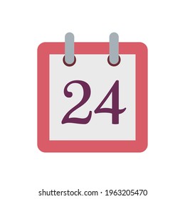 Date calendar. Count of days of the month. Paper board