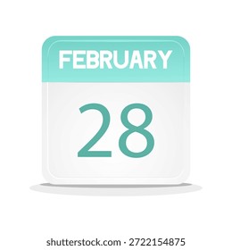 date calendar of February. calendar for web design, agenda, event, holiday,schedule,ect. illustration vector