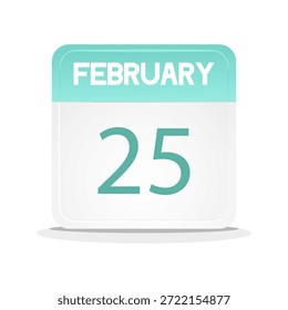 date calendar of February. calendar for web design, agenda, event, holiday,schedule,ect. illustration vector