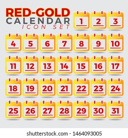 date of calendar Icon. Flat calendar icon. Calendar on the wall. Vector illustration.