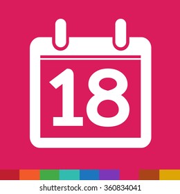Date Calendar icon illustration sign design style