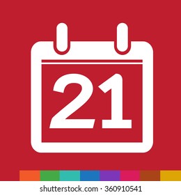 Date Calendar icon illustration sign design style