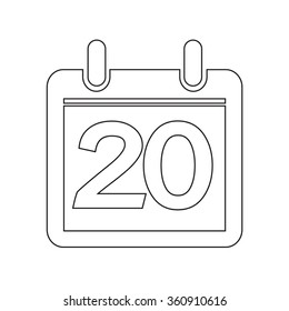 Date Calendar icon illustration sign design style