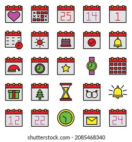 Date and Calendar icon set