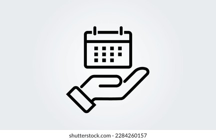 Datum Kalendersymbol. Symbolplaner. Erinnerungsschilder für die Veranstaltung. Geschäftsplan, Zeitplan. Vektorgrafik