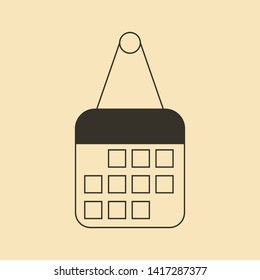 Date, calendar icon vector symbol for design