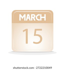 calendario de fecha de marzo. diseño de calendario de Web. evento, vacaciones, negocios, horario, etc. ilustración Vector