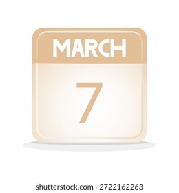 calendario de fecha de marzo. calendario de Web, evento, días festivos, horario, agenda, etc. ilustración Vector
