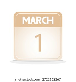 calendario de fecha de marzo. calendario de Web, evento, días festivos, horario, agenda, etc. ilustración Vector