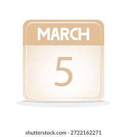 calendario de fecha de marzo. calendario de Web, evento, días festivos, horario, agenda, etc. ilustración Vector