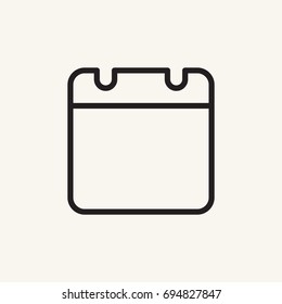 Date Calendar Outline Vector Icon