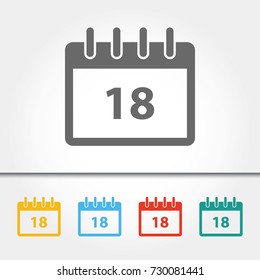 Date Calendar Single Icon Vector Illustration