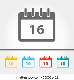 Date Calendar Single Icon Vector Illustration