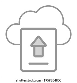 date cloud icon modern illustration