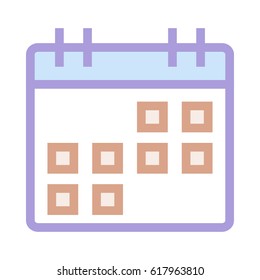 Date Colour Line Icon 