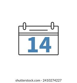 date concept line icon. Simple element illustration. date concept outline symbol design.