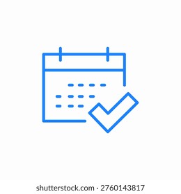 date confirmed icon sign vector
