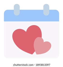 date event using soft color and flat style