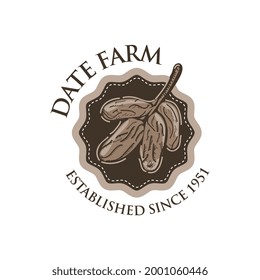 Date Farm company logo design template vector illustration.
