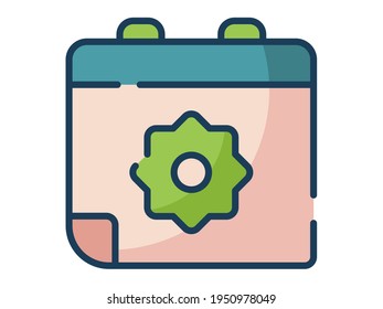 date feast day islam ied single isolated icon with flat dash or dashed style