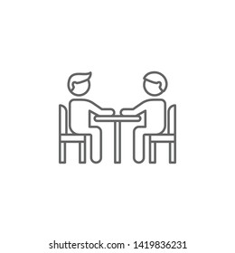 date friendship outline icon. Elements of friendship line icon. Signs, symbols and vectors can be used for web, logo, mobile app, UI, UX