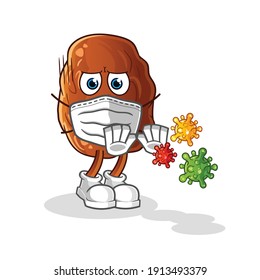 date fruit cartoon. cartoon mascot vector