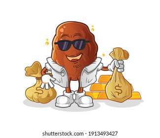 date fruit cartoon. cartoon mascot vector