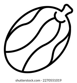 Datum Fruchtdessert Symbol Umriss-Vektorgrafik. Palmenkost. Süßtrockenheit