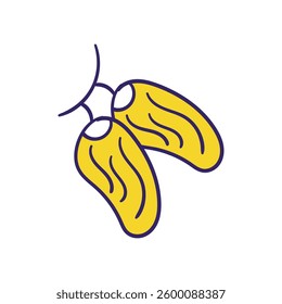 Date Fruit doodle icon with white background vector stock illustration