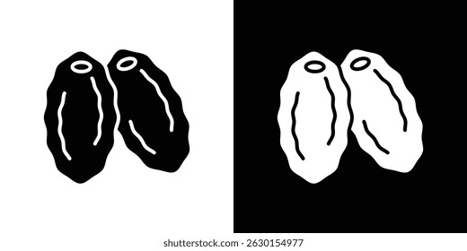 Conceito de ícone de fruta de data, ilustração de vetor