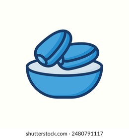 date fruit icon, isolated ramadan theme icon illustration