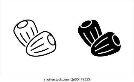 Date Fruit Icon Set. Date fruit palm tree vector illustration on white background