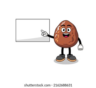 ilustración de fruto de fecha haciendo una presentación , diseño de carácter