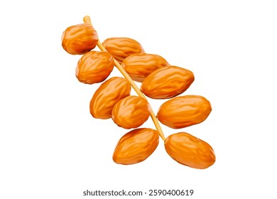 Date fruit logo. Isolated date fruit on white background.Vector illustration, fresh date fruit, isolated