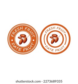 Ilustración del logotipo de frutos de fecha. adecuado para la etiqueta del producto