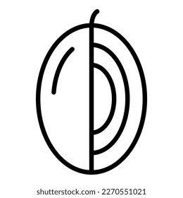Date fruit seed icon outline vector. Natural food. Sweet dry