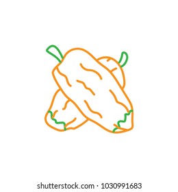 Date fruit. Simple monoline icon style for muslim ramadan and eid al fitr celebration.