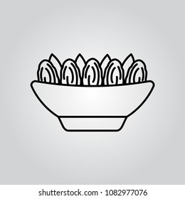 Date fruit vector icon