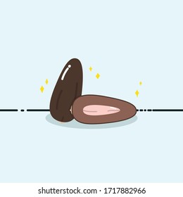 Date Fruit Vector Illustration,Flat Design Fruits Icon, Illustration Concept, For Background, Flyer, Sticker, Banner, Brochures, Cards, Web