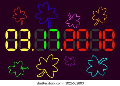 Date of the holiday. Patricks Day. bright background. vector illustration .