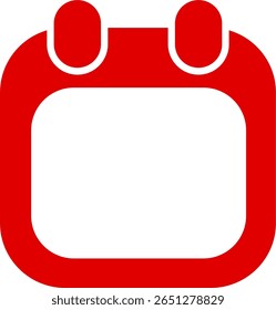 Date Icon 2025 , 25 Date Black and Red Color Silhouette