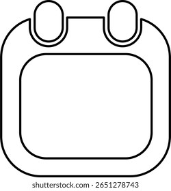 Date Icon 2025 Black and Red