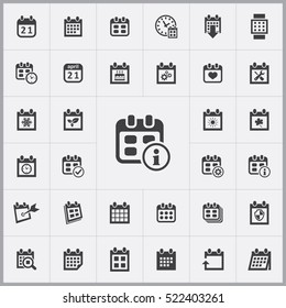 date icon. calendar icons universal set for web and mobile