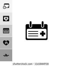 Date icon. collection of 6 date filled icons such as calendar, calendar with clock, lovebirds. editable date icons for web and mobile.