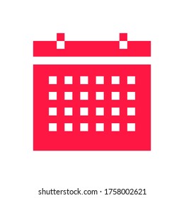 Date Icon Design with Red Color Style