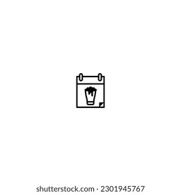 date icon with drink image with black color