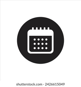 Date Icon. Date flat vector illustration on white background.