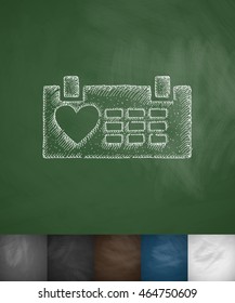 date icon. Hand drawn vector illustration