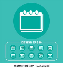 Date icon illustration isolated vector sign symbol