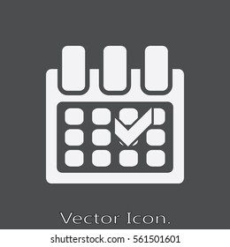 Date icon isolated sign symbol and flat style for app, web and digital design. Vector illustration.